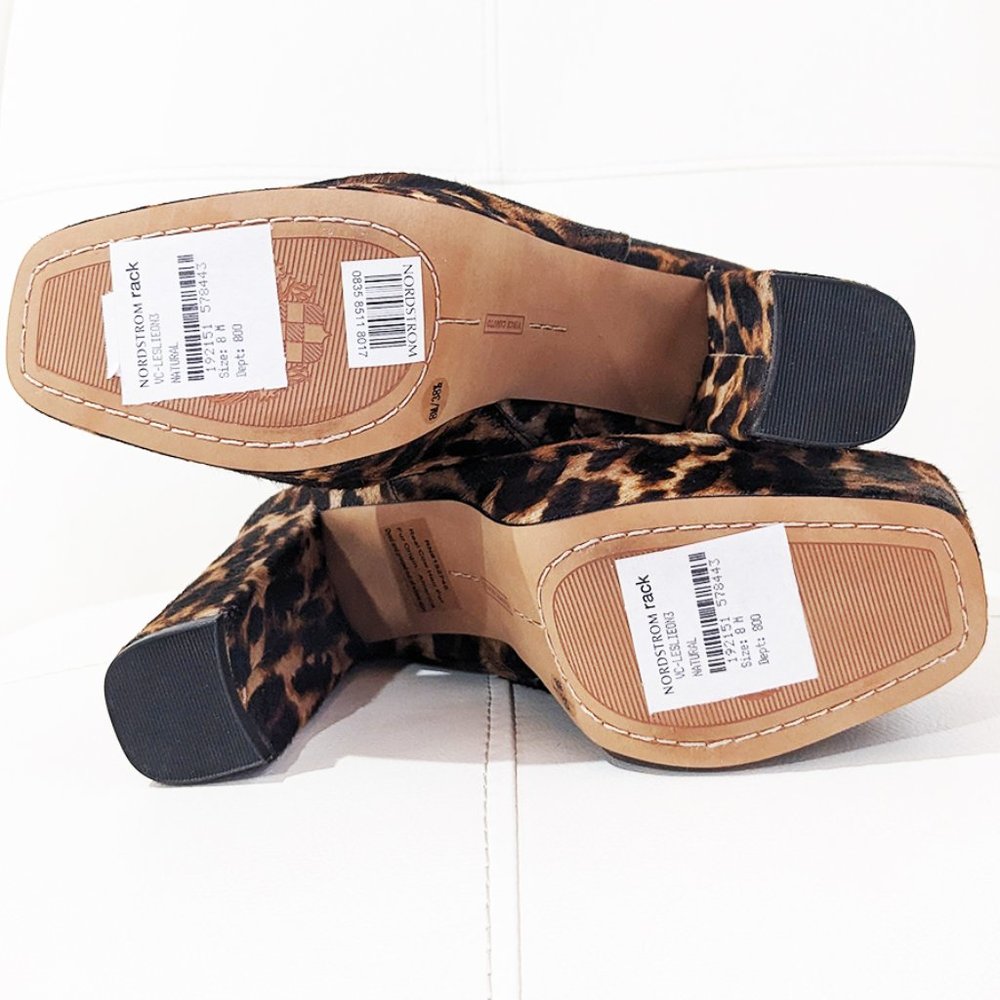 SOLD / Vince Camuto Leopard Calf Hair Platform Bootie  / Size 8M - Picture 10 of 10